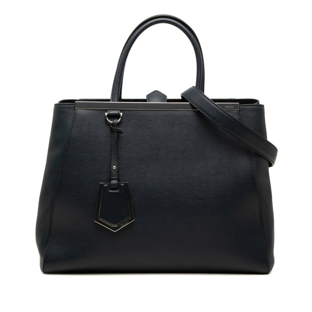 FENDI Blue Leather Shoulder Bag